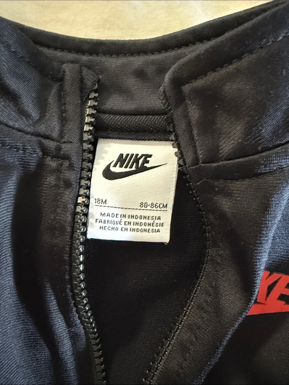 Nike Black and Red Kids Track Set - Picture 2 of 8